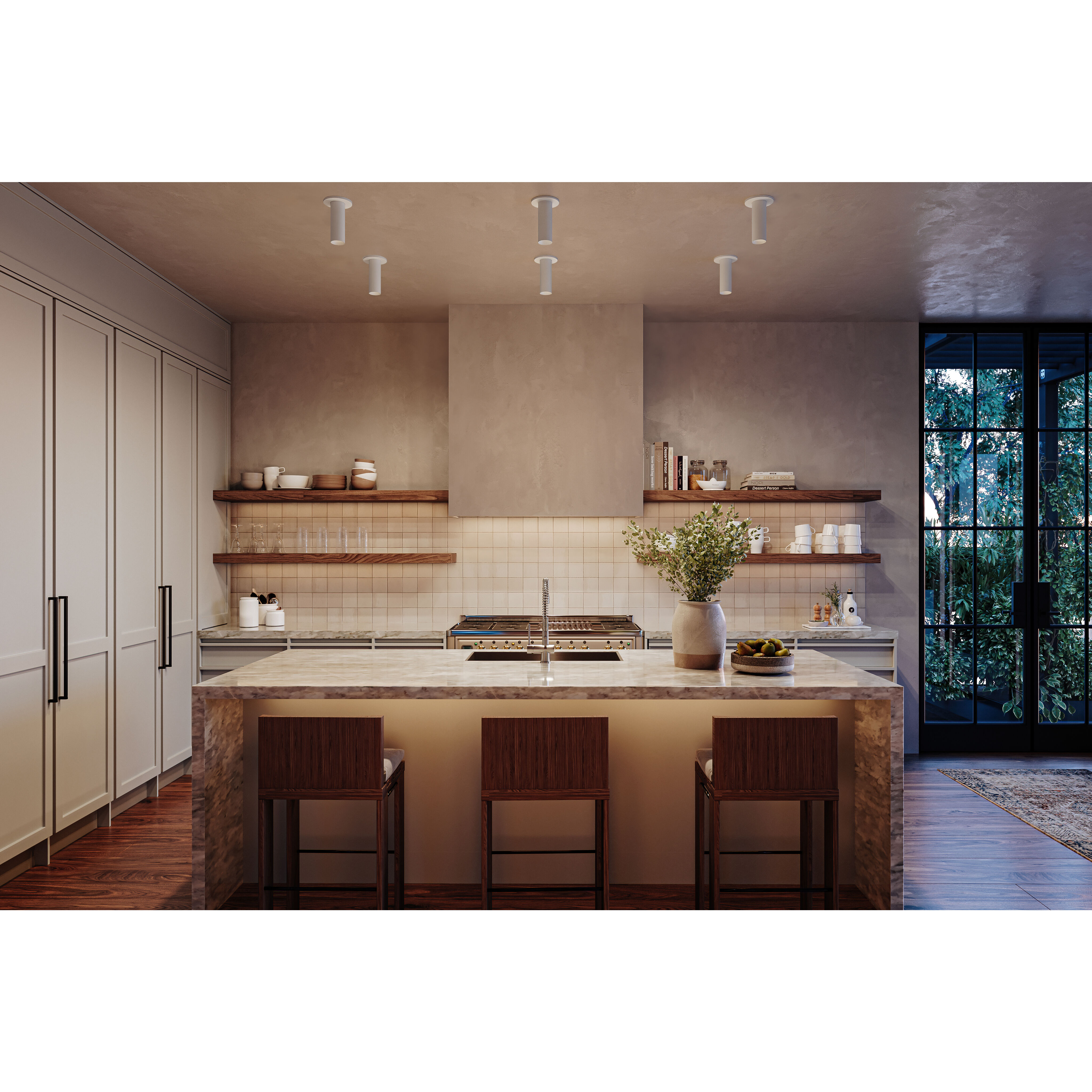 Luxe Cylinder LED 3.5 inch Semi Gloss White Flush Mount Ceiling Light